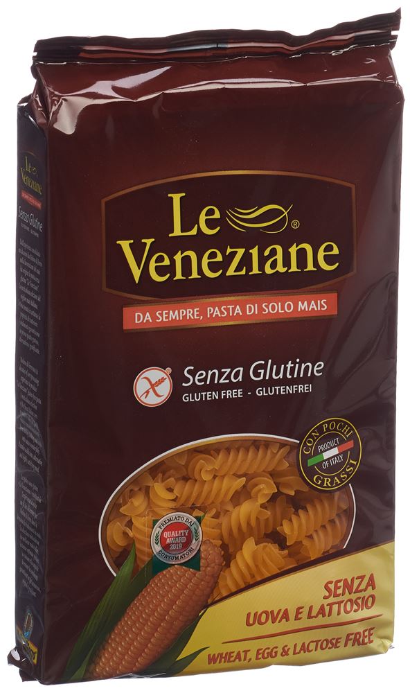 Le Veneziane pâtes Eliche Rigate de maïs sans gluten 250 g