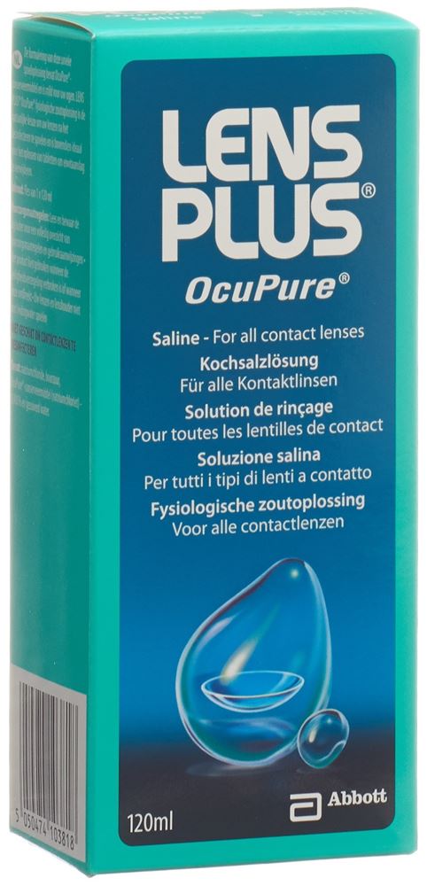 Image of Lens Plus OcuPure Kochsalzlösung Fl 120 ml