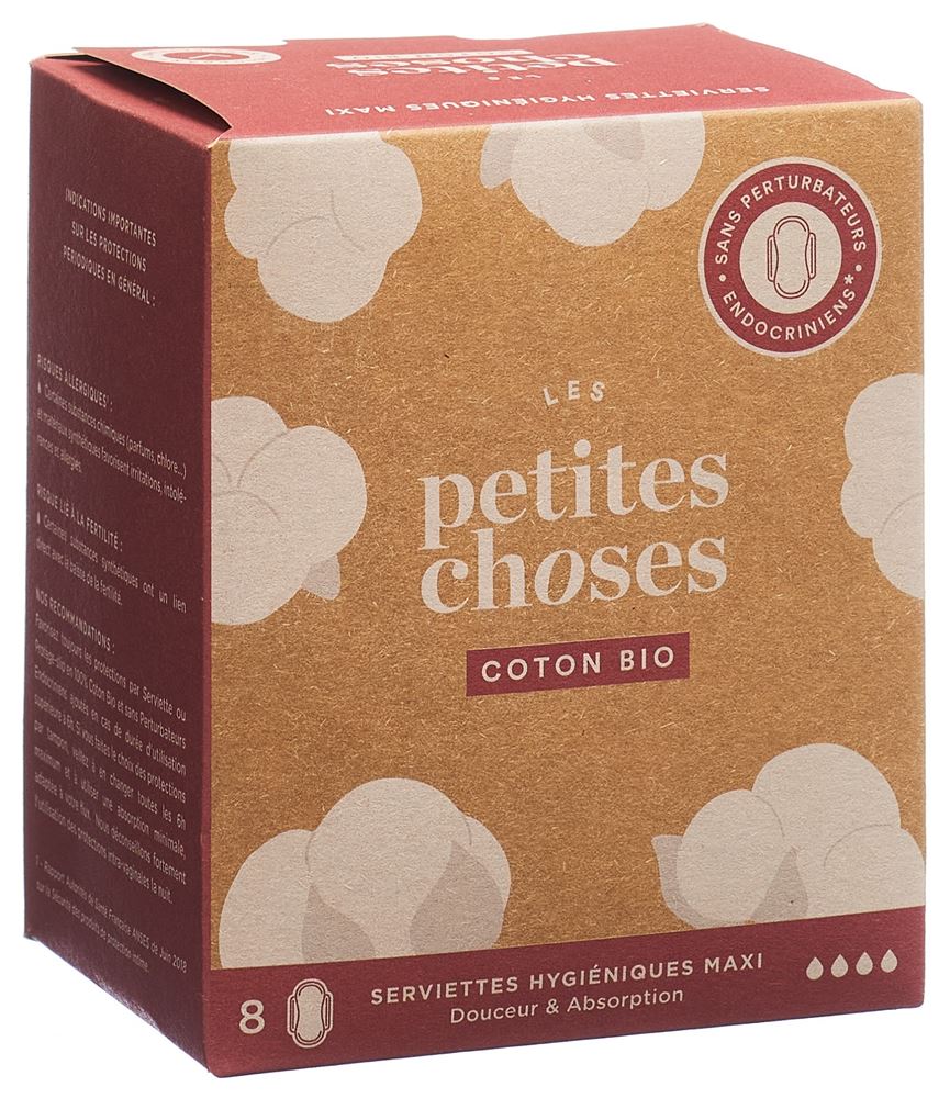 Les Petites Choses serviettes hygiéniques extra long coton bio 8 pce