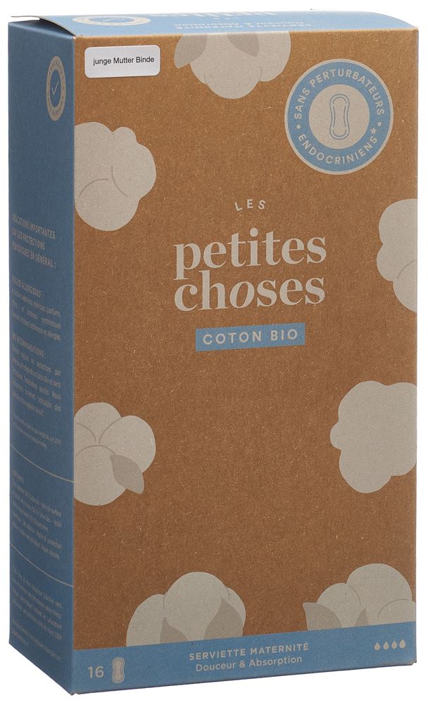 Image of Les Petites Choses junge Mutter Binde Bio Karton 16 Stk