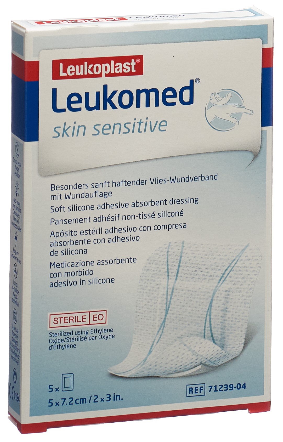 Image of Leukomed skin sensitive 5x7.2cm 5 Stk