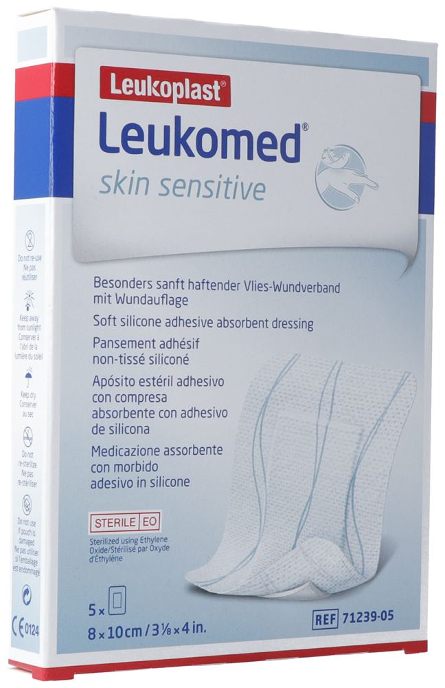 Image of Leukomed skin sensitive 8x10cm 5 Stk