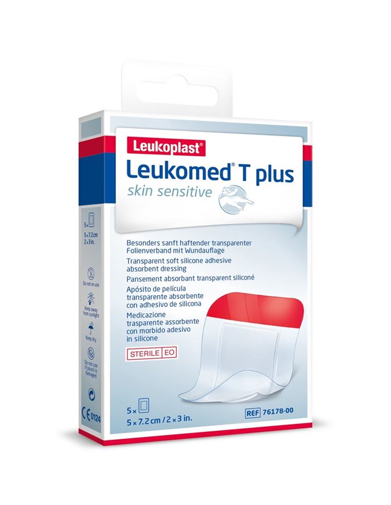 Image of Leukomed T plus skin sensitive 5x7.2cm 5 Stk