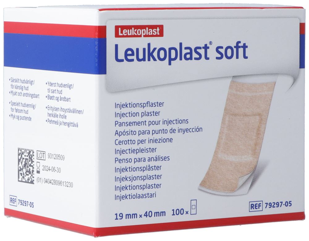 Leukoplast Soft pansement pour injections 19x40mm 100 pce