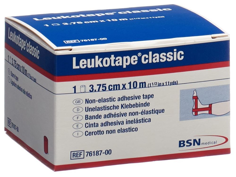 Image of Leukotape classic Pflasterband 10mx3.75cm rot