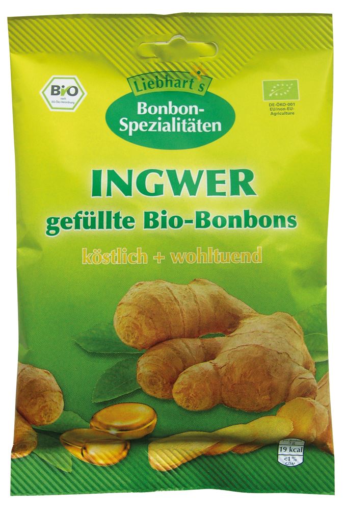 Image of Liebharts Bonbons Ingwer Bio 18 Btl 100 g