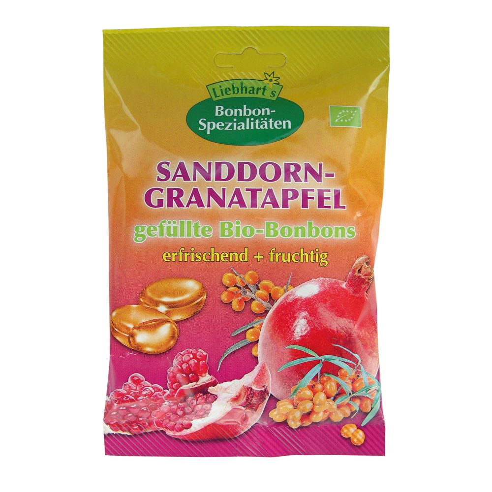 Image of Liebharts Bonbons Sanddorn Granatapfel Bio 100 g