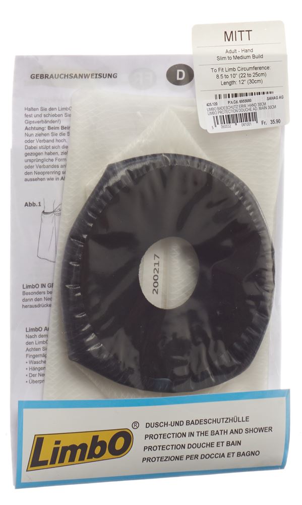 Limbo Protection de douche 30cm main pour adultes étanche