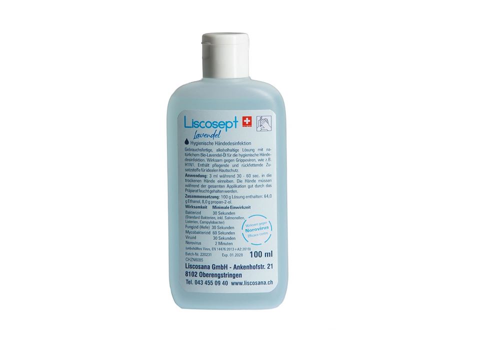 Liscosept désinfectant mains lavande avec clapet de fermeture fl 100 ml