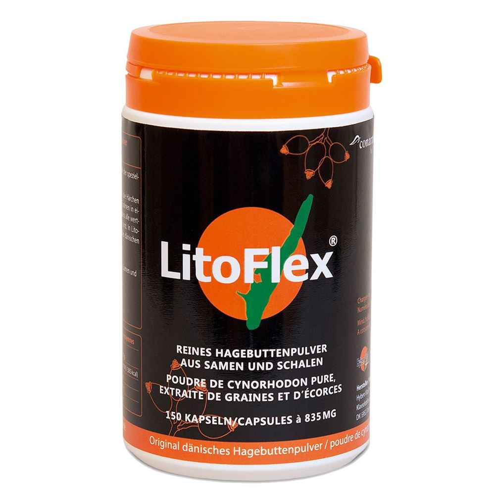LitoFlex original dänisches Hagenbuttenpulver Kaps 150 Stk