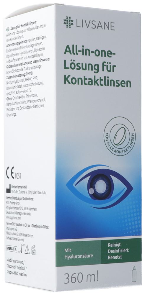 Livsane Solution tout-en-un pour lentilles de contact fl 360 ml