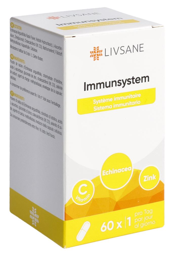 Livsane Système immunitaire caps verre 60 pce