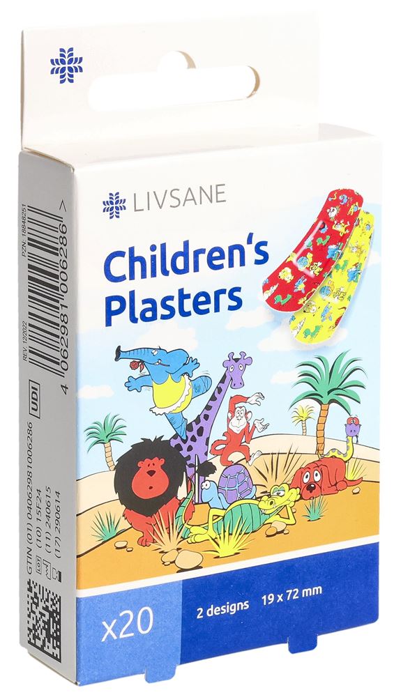 Livsane Pansements pour enfants Funny Animals 20 pce
