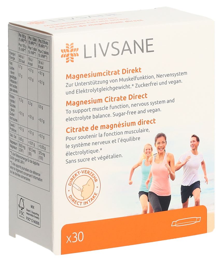 Image of Livsane Magnesiumcitrat Direkt 30 Stk