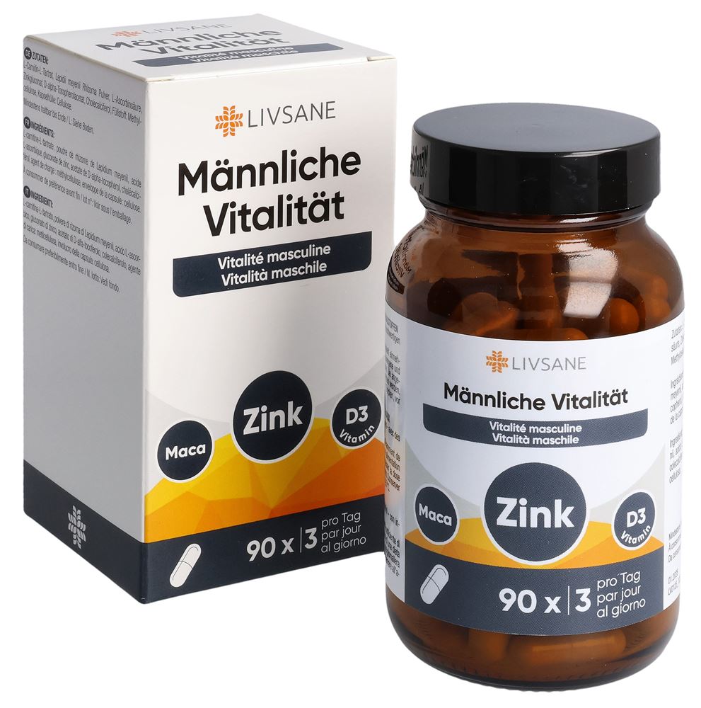 Livsane Vitalité masculine caps verre 90 pce