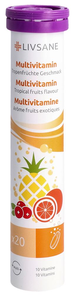 Image of Livsane Multivitamin Tropenfrüchte Geschmack 20 Stk