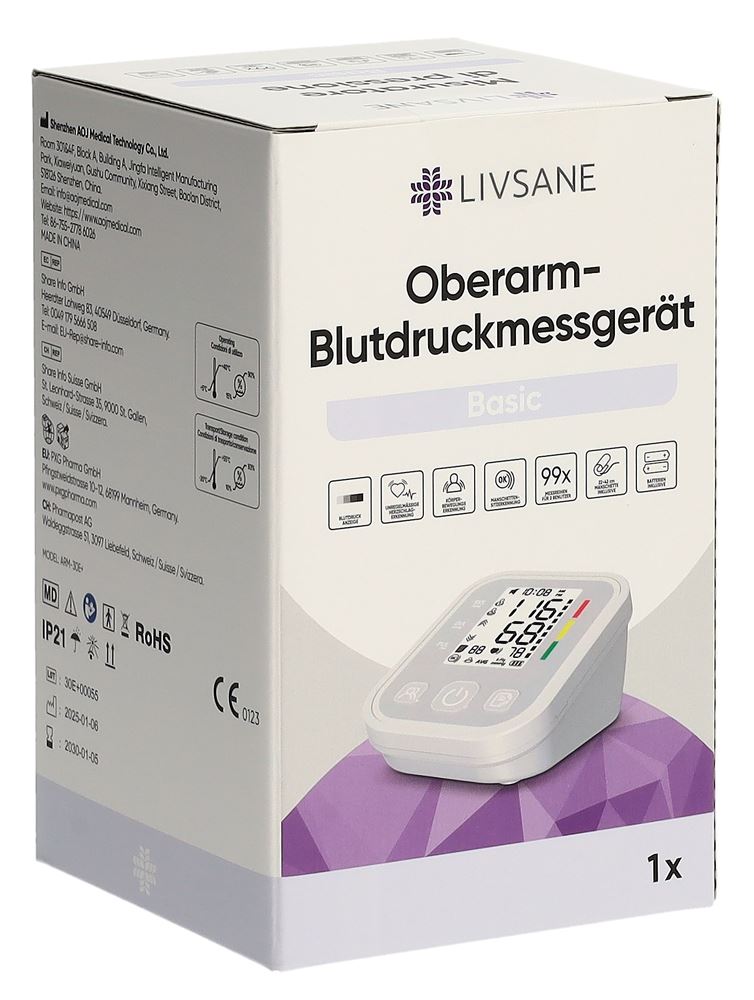 Livsane Oberarm-Blutdruckmessgerät Basic
