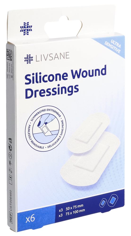 Image of Livsane Silikon-Wundverbände ultra sensitive 6 Stk