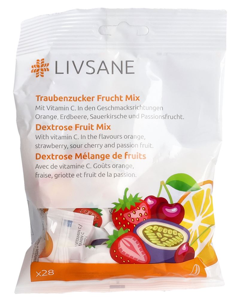 Livsane Traubenzucker Frucht Mix Btl 28 Stk