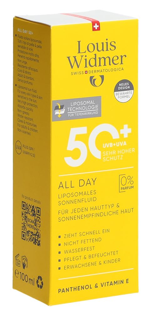 Louis Widmer All Day Lsf50+ ohne Parfum 100 ml