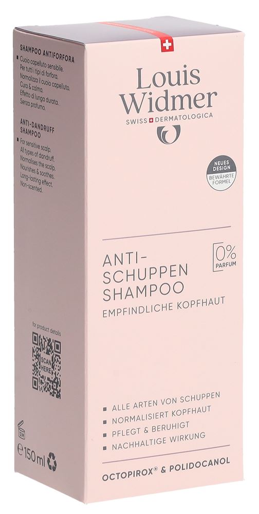 Louis Widmer Anti-Schuppen Shampoo ohne Parfum 150 ml
