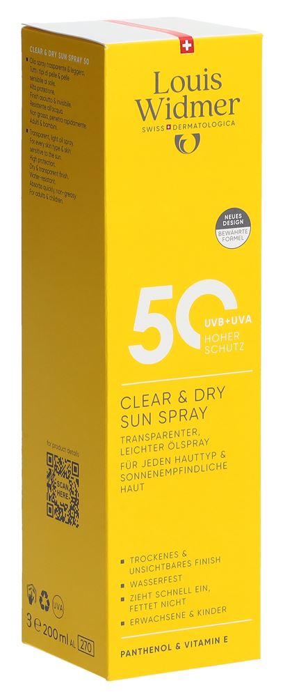 Louis Widmer Clear & Dry Sun Spray Lsf50 parfumiert 200 ml