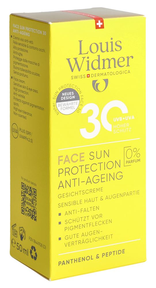 Louis Widmer Face Sun Protection Anti-Aging Lsf30 ohne Parfum 50 ml