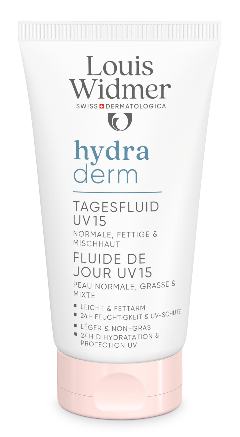 Louis Widmer Hydraderm Tagesfluid Uv15 ohne Parfum 50 ml