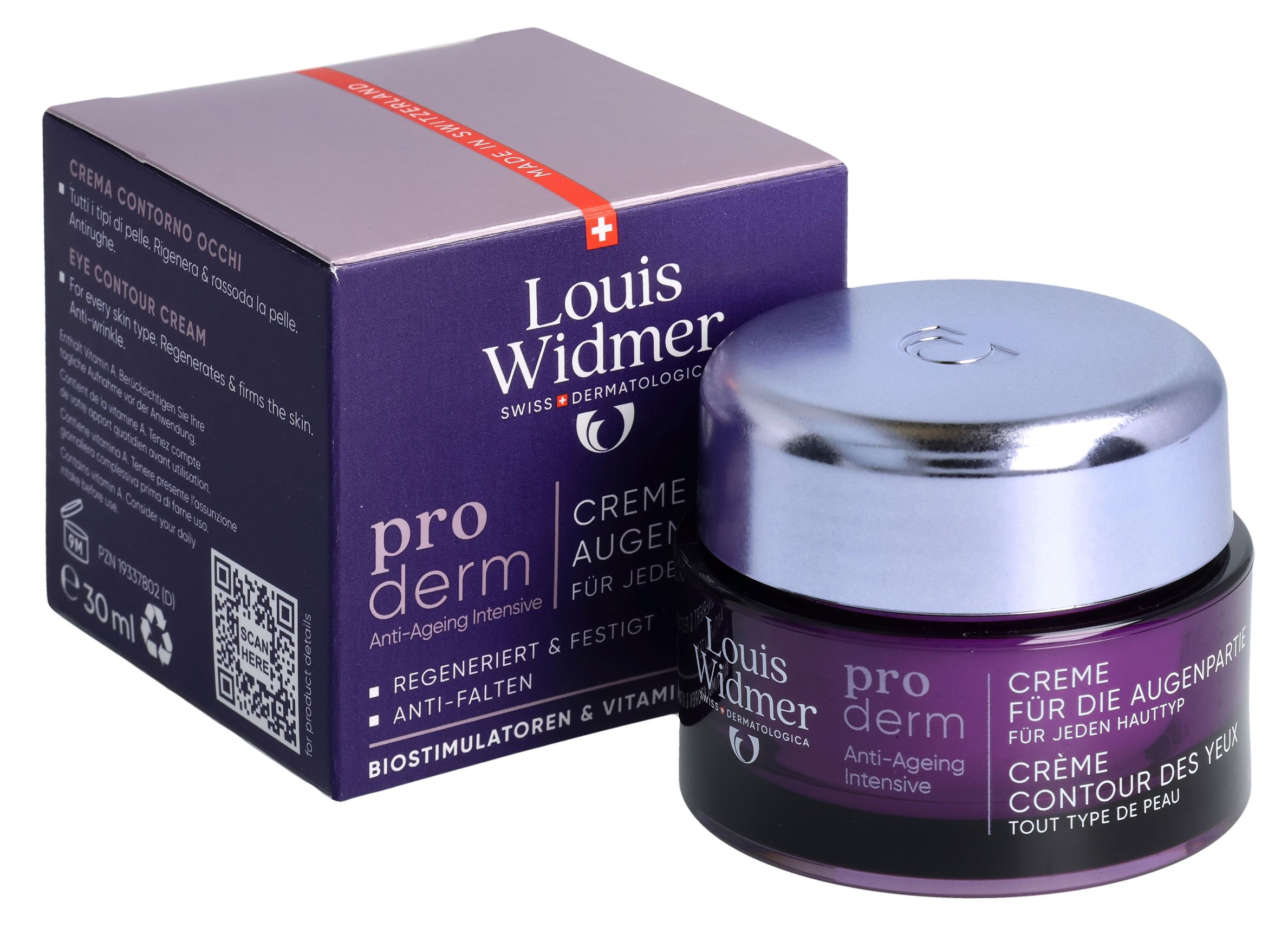 Louis Widmer Proderm Creme für die Augenpartie parfumiert 30 ml