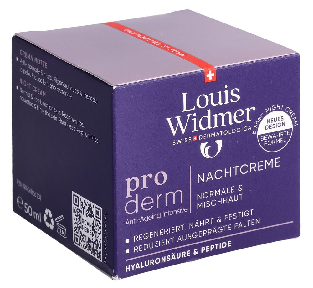 Louis Widmer Proderm Nachtcreme parfumiert 50 ml