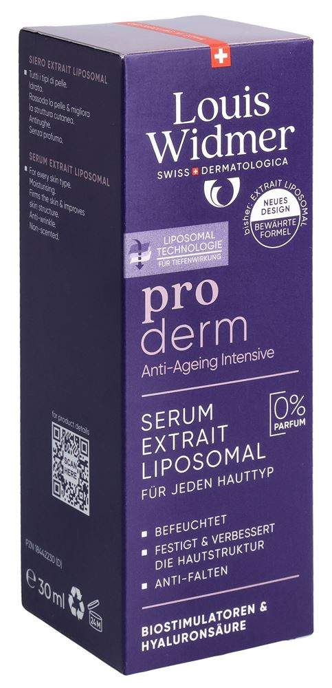Louis Widmer Proderm Serum Extrait Liposomal ohne Parfum 30 ml