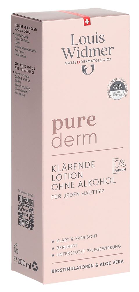 Louis Widmer Purederm klärende Lotion ohne Alkohol ohne Parfum 200 ml