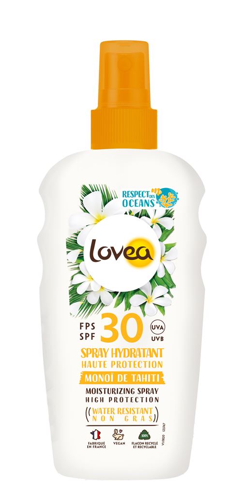 Lovea Feuchtigkeitsspray LSF/ SPF 30 hoher Schutz Monoï de Tahiti 150 ml | Sonnenschutz