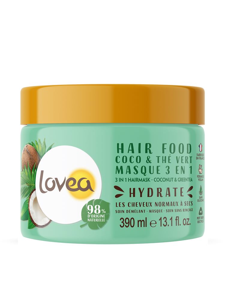 Image of Lovea Hair Food Maske 3 in 1 Grüntee Kokos 390 ml