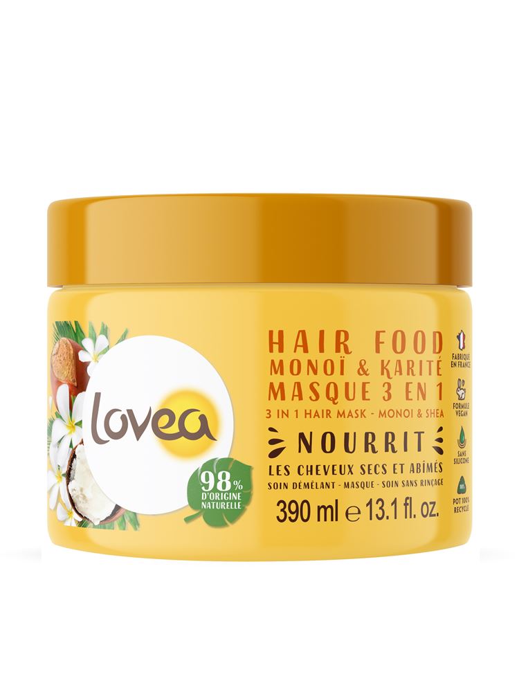 Image of Lovea Hair Food Maske 3 in 1 Karitebutter Monoi 390 ml