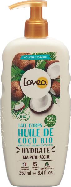 Lovea lait corps hydratant l'huile de coco bio 250 ml