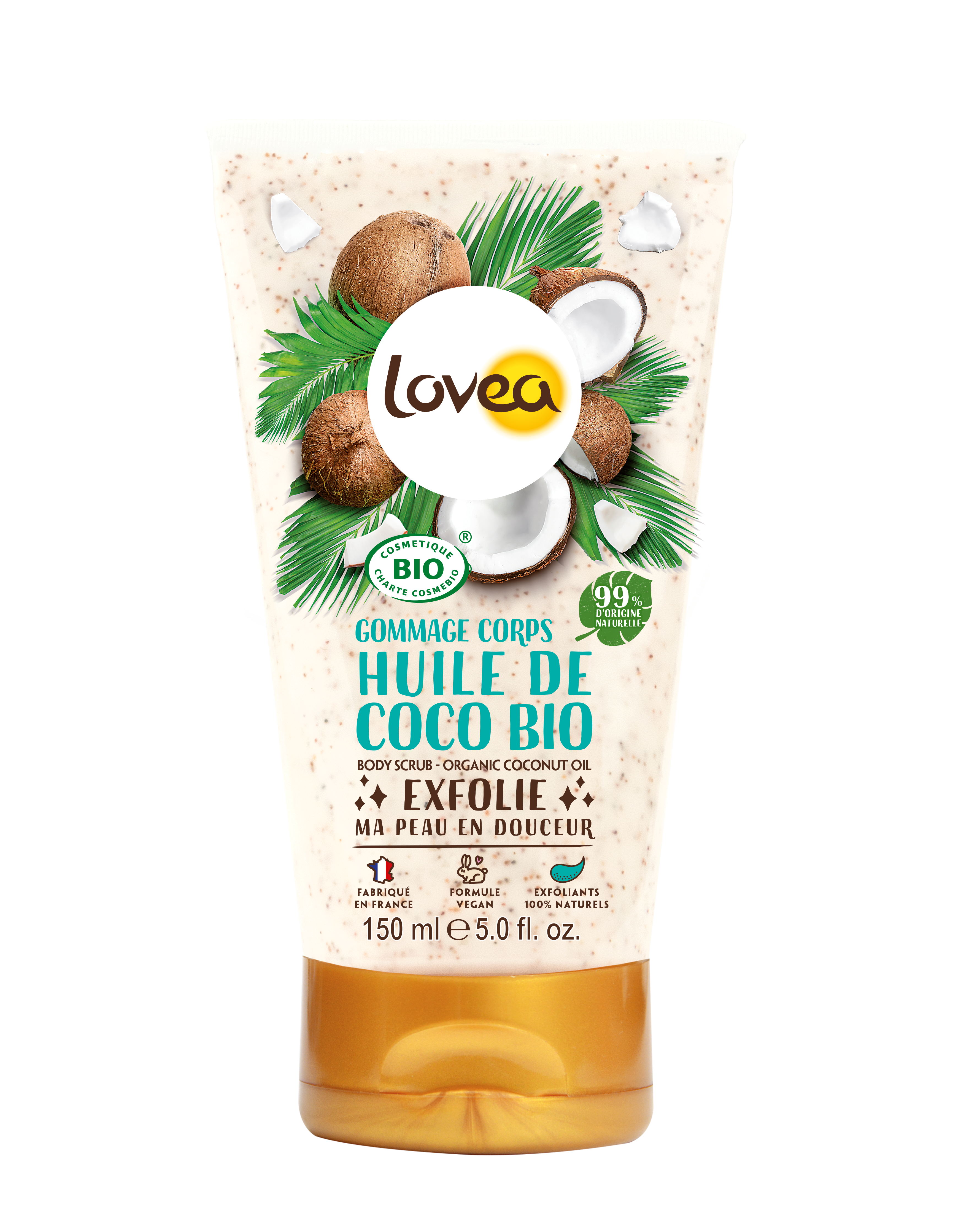 Lovea gommage corps douceur l'huile de coco bio 150 ml