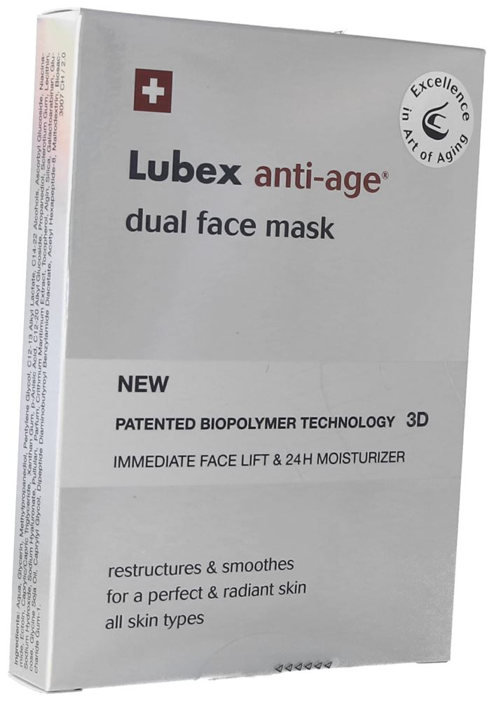 Image of Lubex anti-age dual face mask Btl 4 Stk