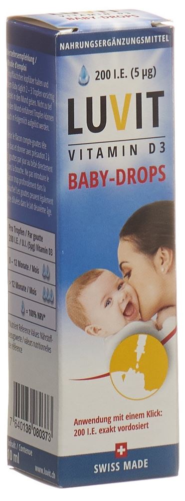 Luvit Vitamine D3 Baby-Drops fl gtt 10 ml