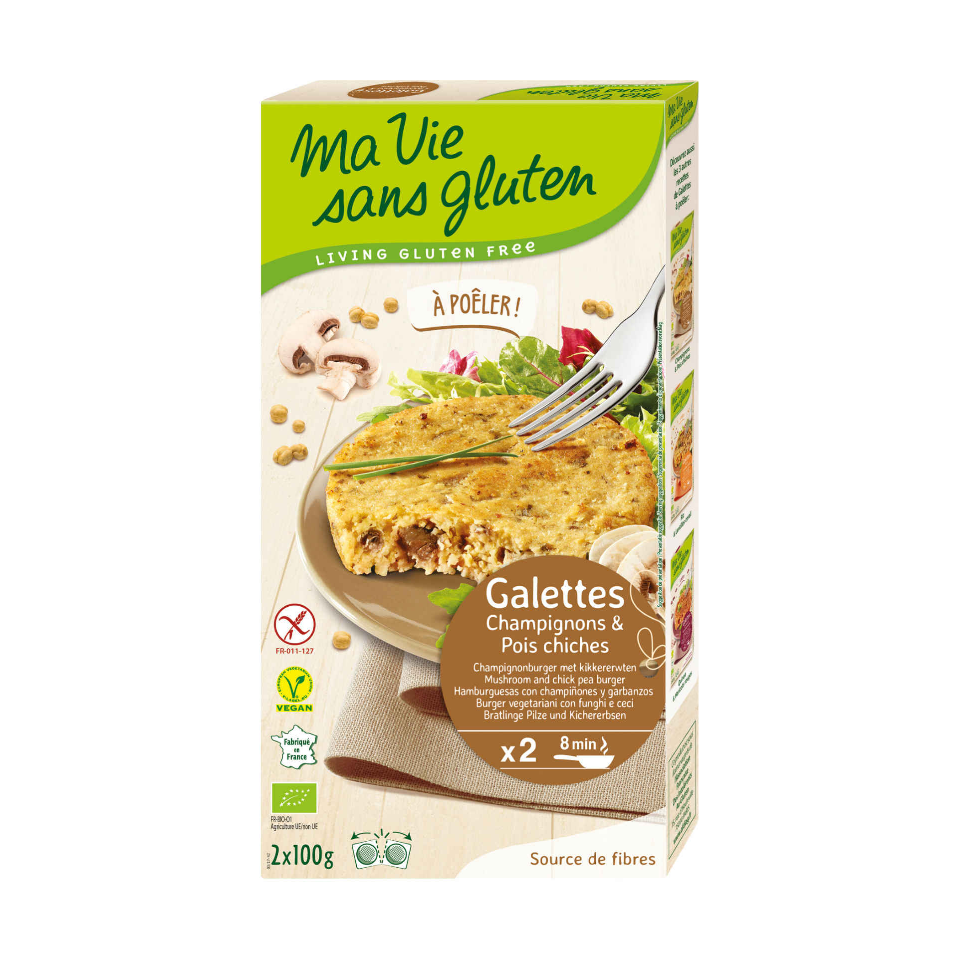 Image of ma vie sans Gluten Bratlinge Pilze-Kichererbsen 2 x 100 g