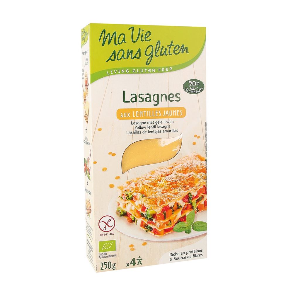 ma vie sans Gluten Lasagne aux lentilles jaunes 250 g