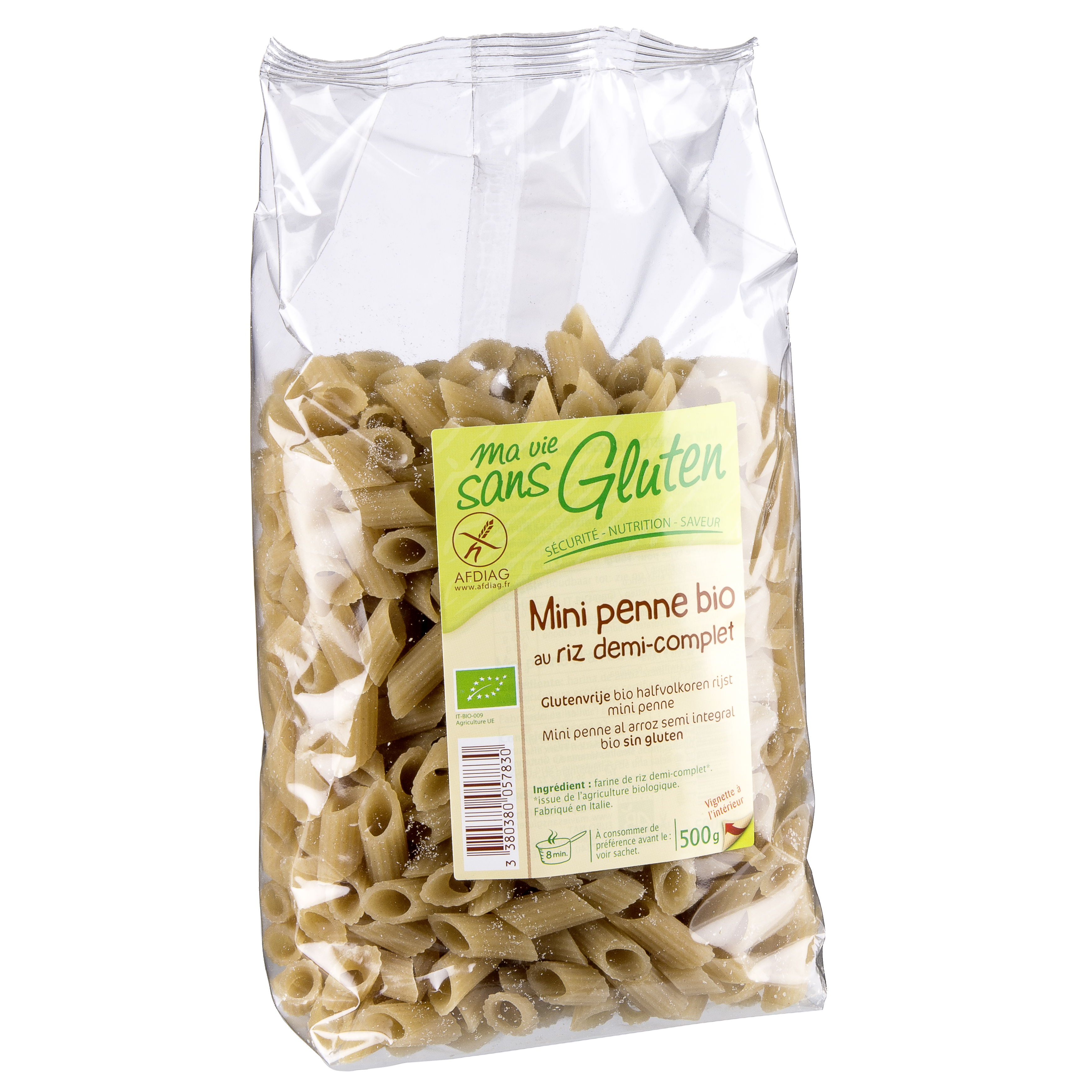 Image of ma vie sans Gluten Mini Penne Reis Halbvollkorn 500 g