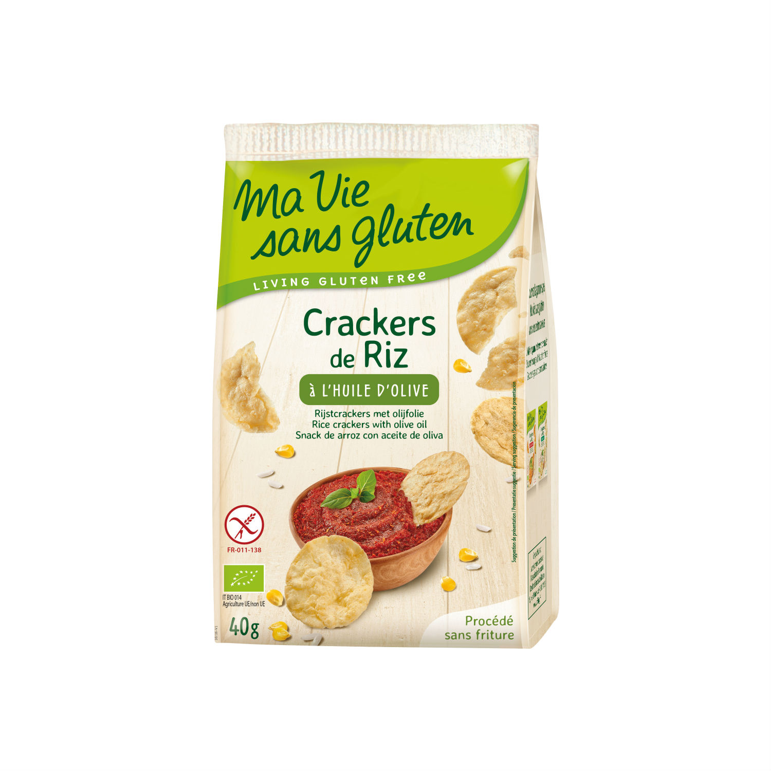 ma vie sans Gluten cracker di riso all’olio d’oliva 40 g