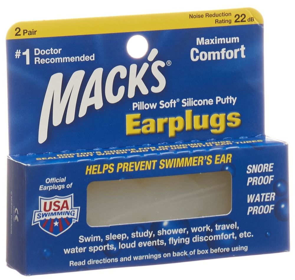 Image of Macks Earplugs transparent 2 Paar