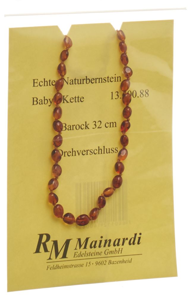 Image of Mainardi Natur Bernstein 32cm Barock Drehverschluss