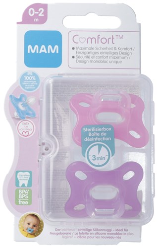 MAM Comfort lolette silicone 0-3 mois 2 pce