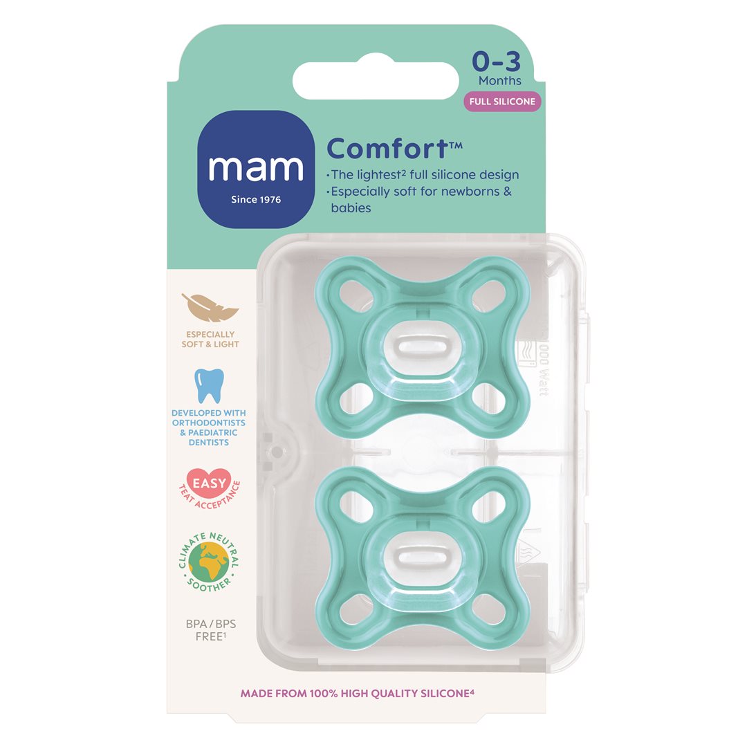 MAM Comfort succhietto in silicone 0-3 mesi 2 pz