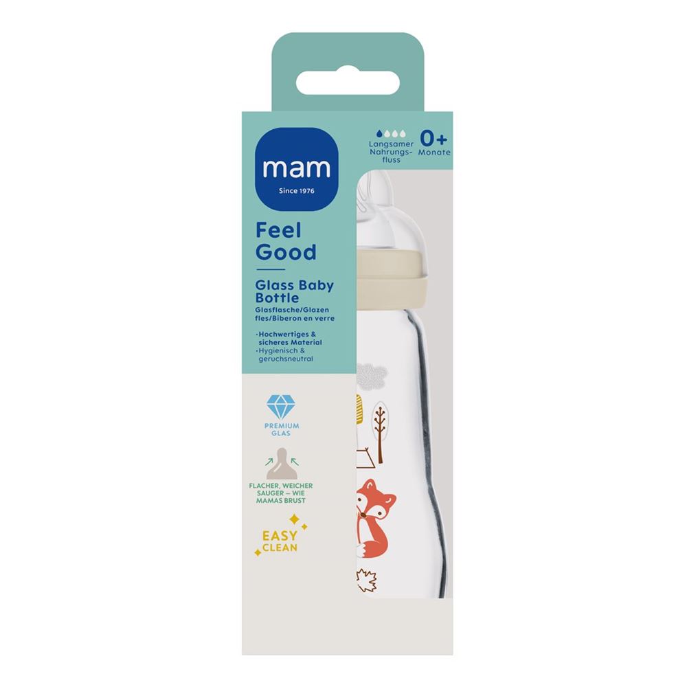 MAM Feel Good Glasflasche 260ml 2+ Monate Unisex Box
