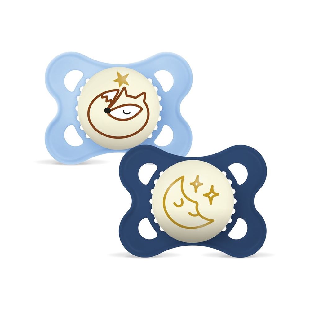 MAM Night Nuggi Kautschuk 0-6 Monate 2 Stk