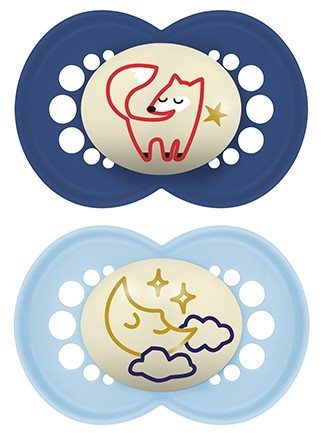 MAM Night Nuggi Kautschuk 6-16 Monate 2 Stk